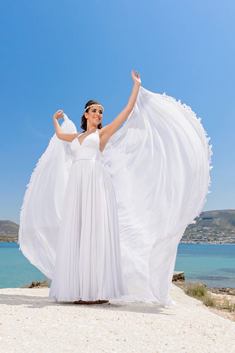 Boho, Greek traditional beach wedding in Paros