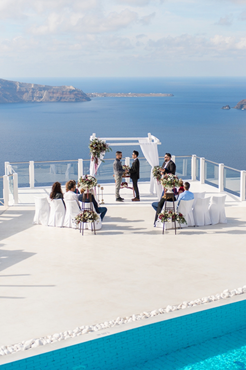 Romantic Same-Sex Wedding Inspiration in Santorini!